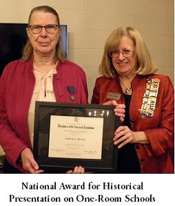 National Award 
          for Presentation on One-Room Schools
